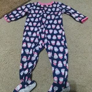 12mo footie owl sleeper